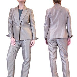 Le Suit Metallic Blazer and Pants Set